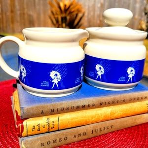 Vintage Morton Salt cream and sugar bowls
